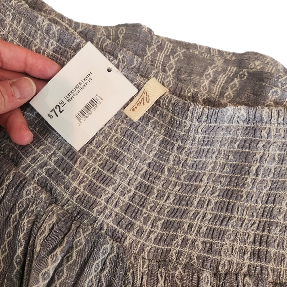 NWT Flea layered boho skirt with lace insert around bottom - Picture 4 of 4